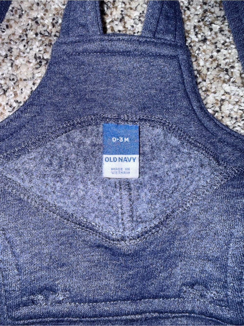 Old Navy Navy Blue Knit Overalls for Kids - Picture 4 of 4